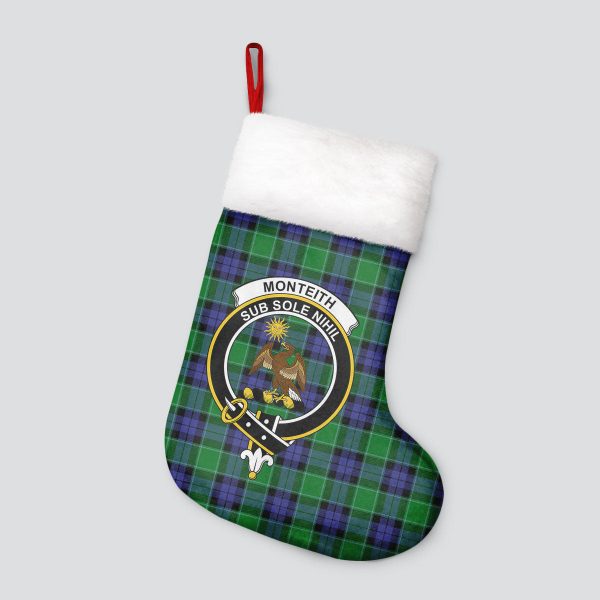 Monteith Tartan Crest Christmas Stocking For Cheap - Image 4