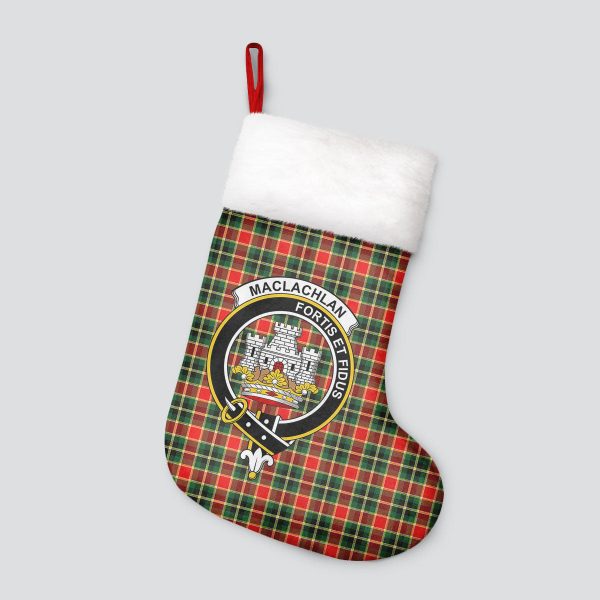 MacLachlan Hunting Modern Tartan Crest Christmas Stocking Online - Image 4