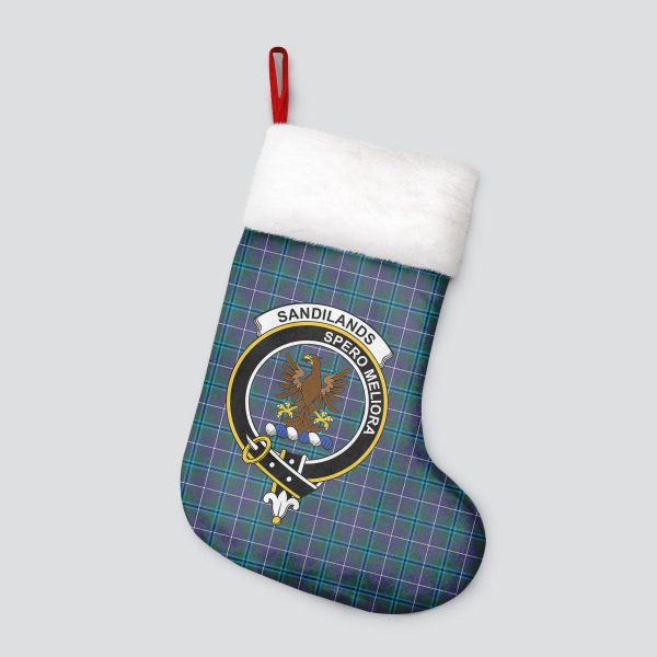Sandilands Tartan Crest Christmas Stocking Cheap - Image 4