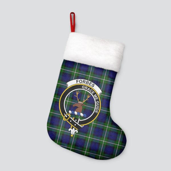 Forbes Modern Tartan Crest Christmas Stocking on Sale - Image 4