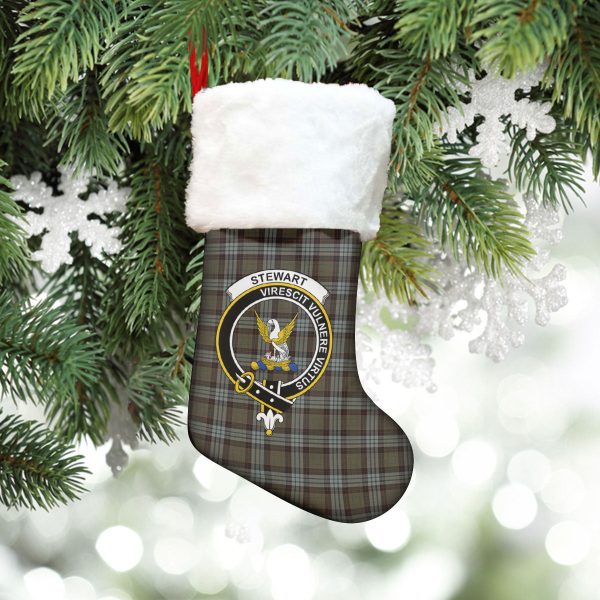 Stewart Old Weathered Tartan Crest Christmas Stocking Discount - Image 5