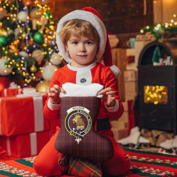 Walker Tartan Crest Christmas Stocking on Sale