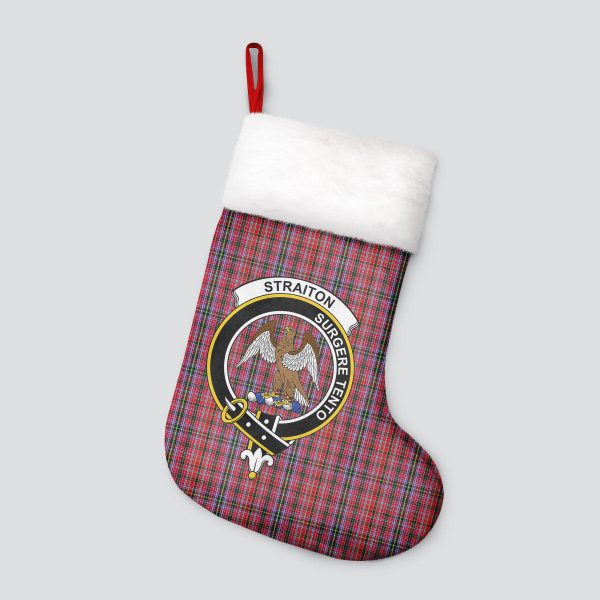 Straiton Tartan Crest Christmas Stocking Online now - Image 4