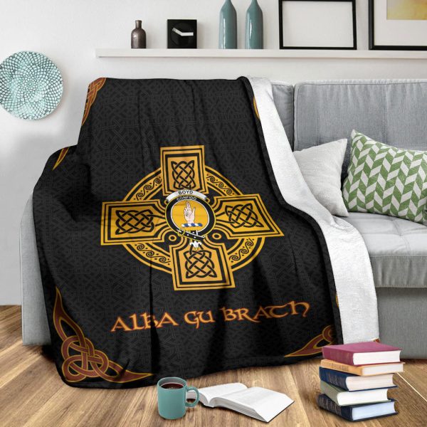Boyd Crest Premium Blanket - Black Celtic Cross Style Supply - Image 3