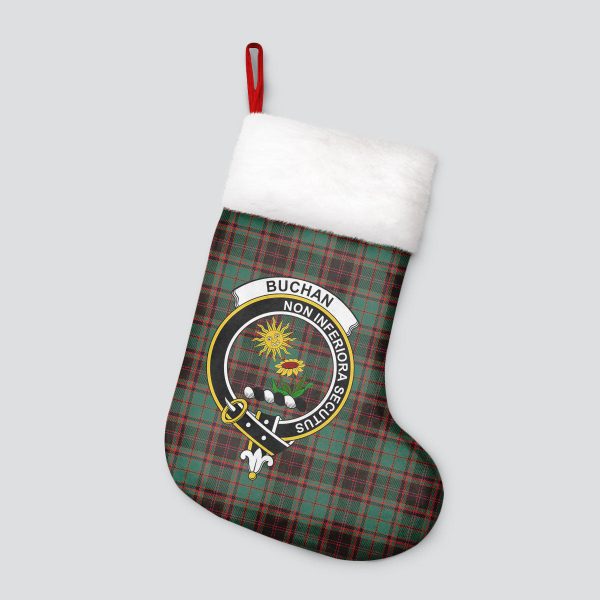 Buchan Ancient Tartan Crest Christmas Stocking on Sale - Image 4