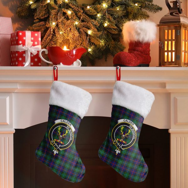 Calder Tartan Crest Christmas Stocking For Cheap - Image 2