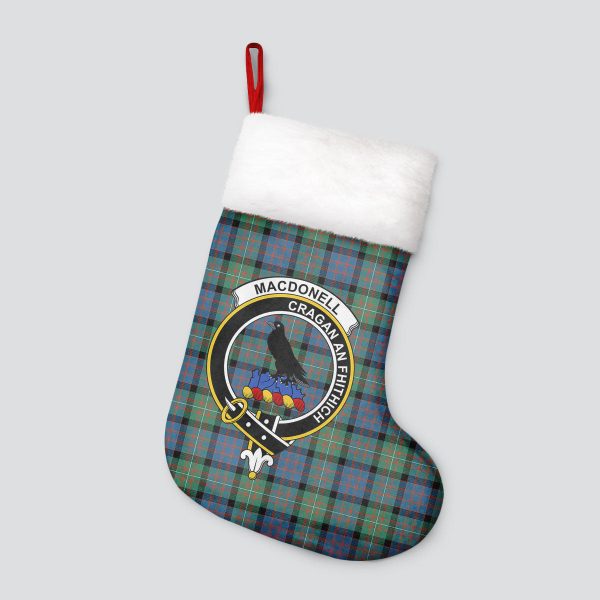 MacDonnell of Glengarry Ancient Tartan Crest Christmas Stocking Cheap - Image 4