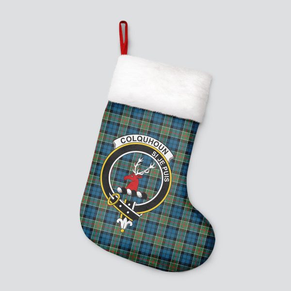 Colquhoun Ancient Tartan Crest Christmas Stocking Online Sale - Image 4