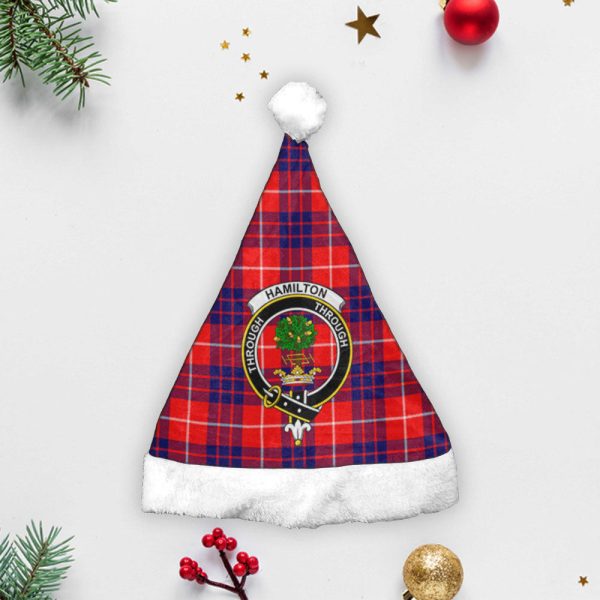 Hamilton Modern Tartan Crest Christmas Hat Fashion - Image 3