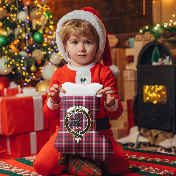 Little Tartan Crest Christmas Stocking Sale