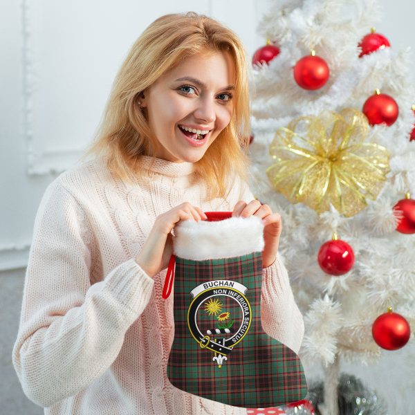 Buchan Ancient Tartan Crest Christmas Stocking on Sale - Image 3