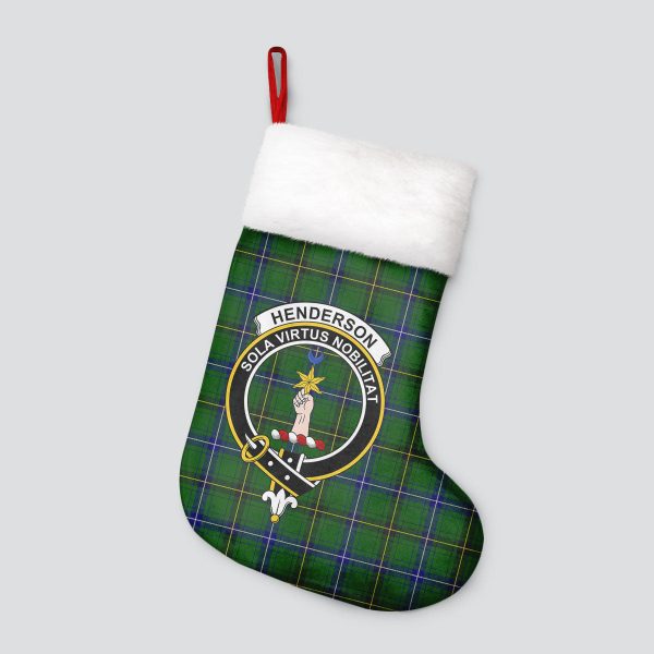 Henderson Modern Tartan Crest Christmas Stocking Hot on Sale - Image 4