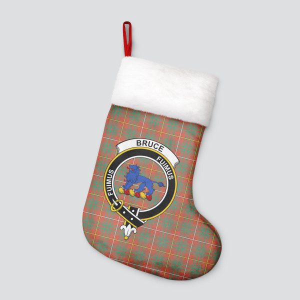 Bruce Ancient Tartan Crest Christmas Stocking Online Sale - Image 4