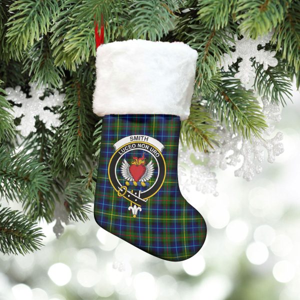 Smith Modern Tartan Crest Christmas Stocking Online - Image 5