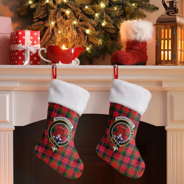MacNaughten Tartan Crest Christmas Stocking For Sale - Image 2