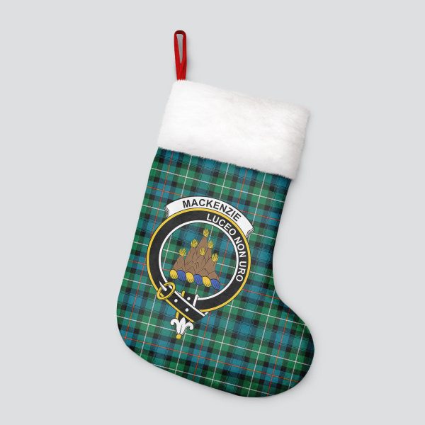 MacKenzie Ancient Tartan Crest Christmas Stocking on Sale - Image 4