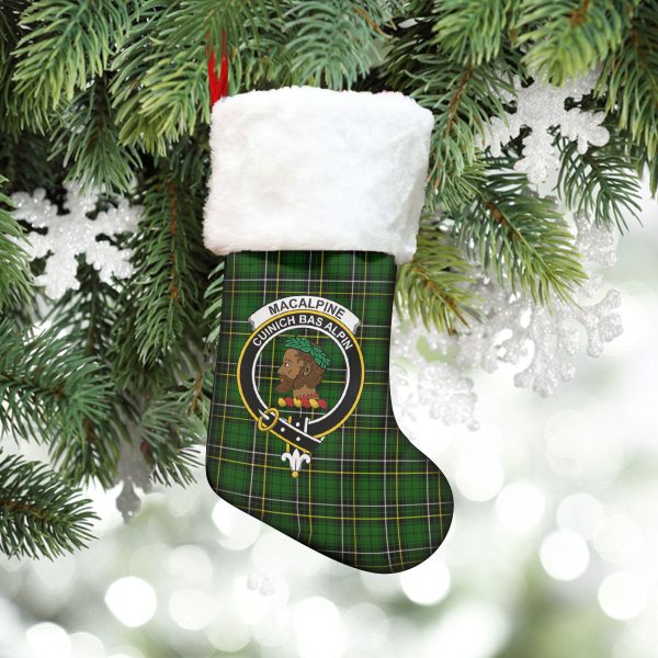 MacAlpine Modern Tartan Crest Christmas Stocking Online now - Image 5
