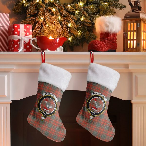 MacDougall Ancient Tartan Crest Christmas Stocking Cheap - Image 2