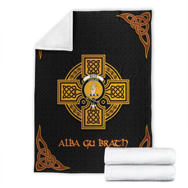 Boyd Crest Premium Blanket - Black Celtic Cross Style Supply - Image 4