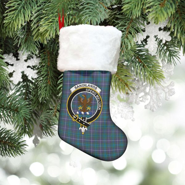 Sandilands Tartan Crest Christmas Stocking Cheap - Image 5