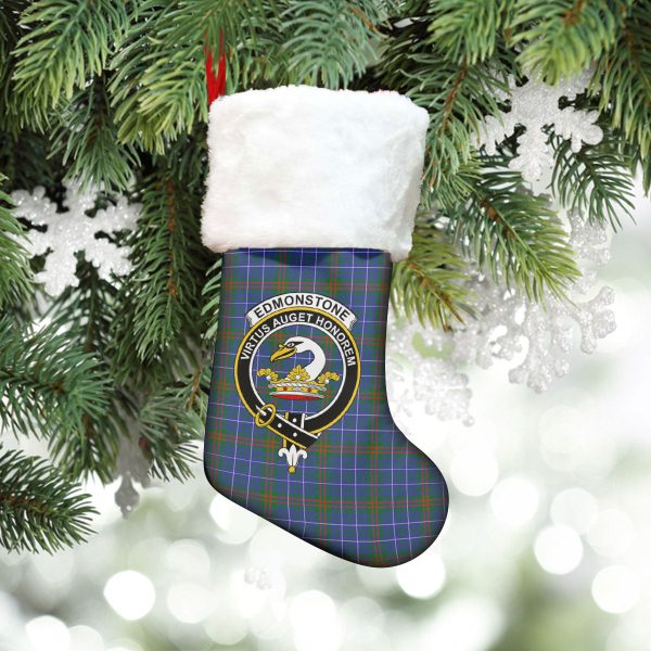 Edmonstone Tartan Crest Christmas Stocking For Cheap - Image 5