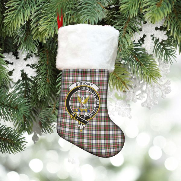 Stewart Dress Modern Tartan Crest Christmas Stocking For Discount - Image 5