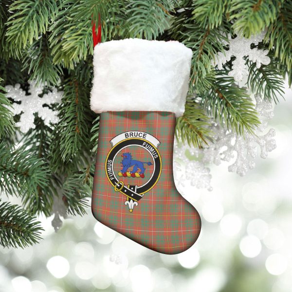 Bruce Ancient Tartan Crest Christmas Stocking Online Sale - Image 5