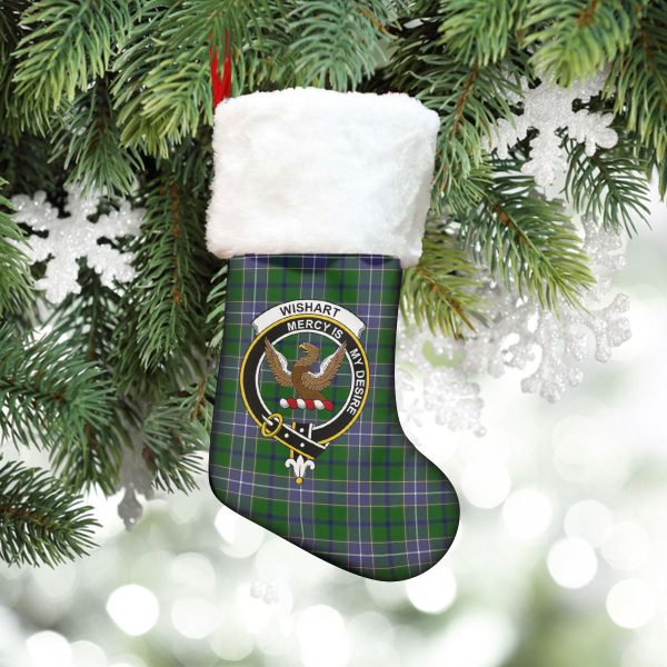 Wishart Hunting Tartan Crest Christmas Stocking Online - Image 5