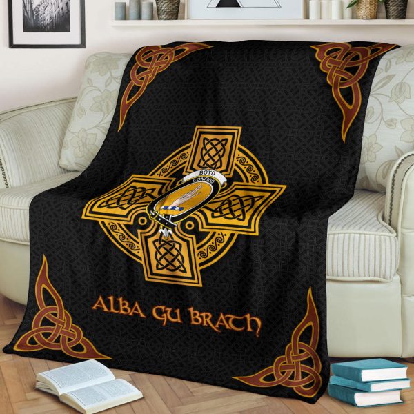 Boyd Crest Premium Blanket - Black Celtic Cross Style Supply - Image 2