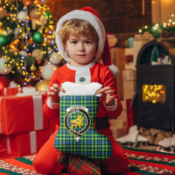 Campbell of Breadalbane Ancient Tartan Crest Christmas Stocking Online Sale