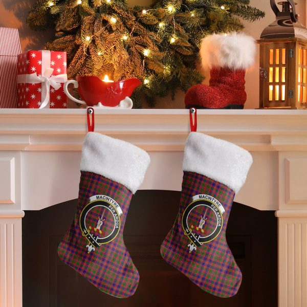 MacIntyre Modern Tartan Crest Christmas Stocking Supply - Image 2
