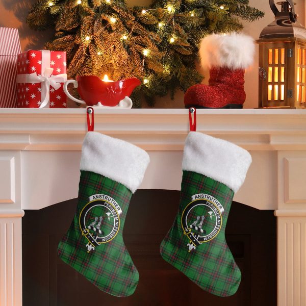Anstruther Tartan Crest Christmas Stocking For Cheap - Image 2