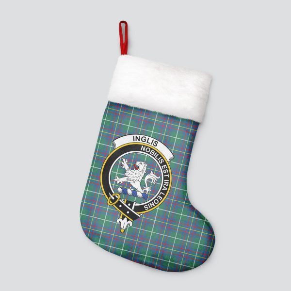 Inglis Ancient Tartan Crest Christmas Stocking Supply - Image 4
