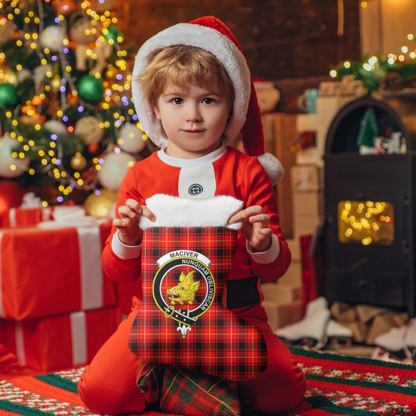 MacIver Modern Tartan Crest Christmas Stocking Online Hot Sale