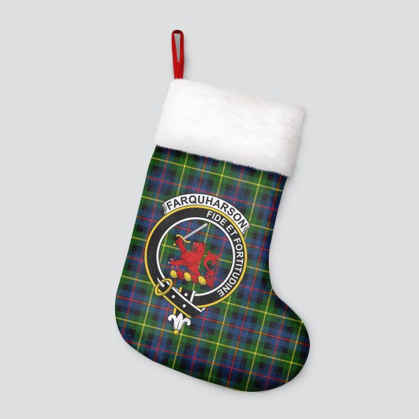 Farquharson Modern Tartan Crest Christmas Stocking For Discount - Image 4