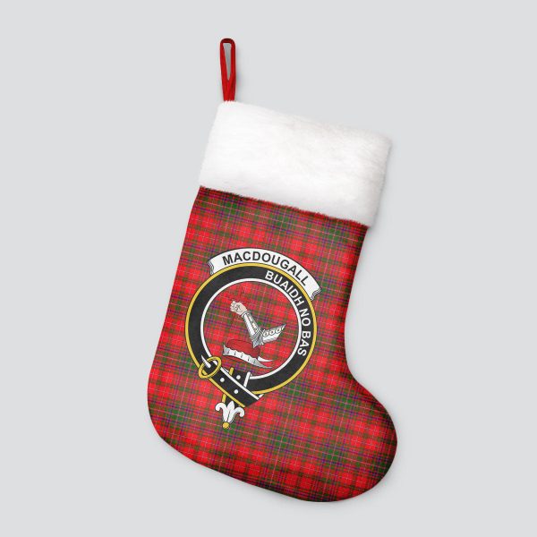 MacDougall Modern Tartan Crest Christmas Stocking Online Sale - Image 4