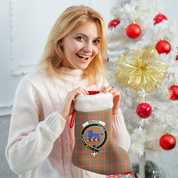 Bruce Ancient Tartan Crest Christmas Stocking Online Sale - Image 3