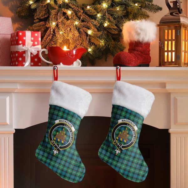 MacKenzie Ancient Tartan Crest Christmas Stocking on Sale - Image 2