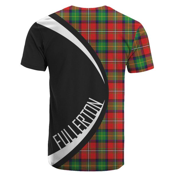 Fullerton Tartan Crest T-shirt - Circle Style For Sale - Image 2