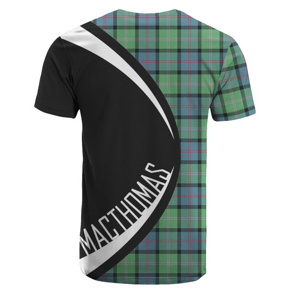 MacThomas Ancient Tartan Crest T-shirt - Circle Style For Sale - Image 2