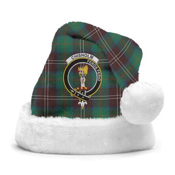 Chisholm Hunting Ancient Tartan Crest Christmas Hat Online Sale