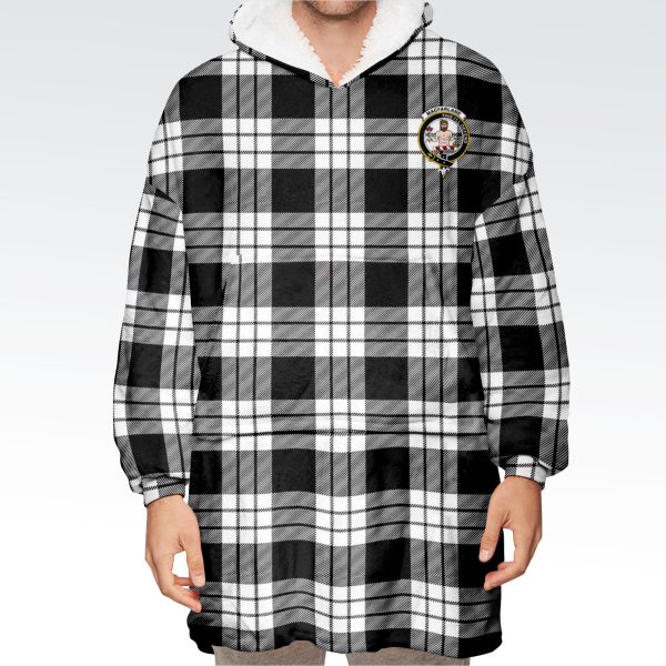 MacFarlane Black _ White Tartan Hoodie Blanket Supply - Image 2