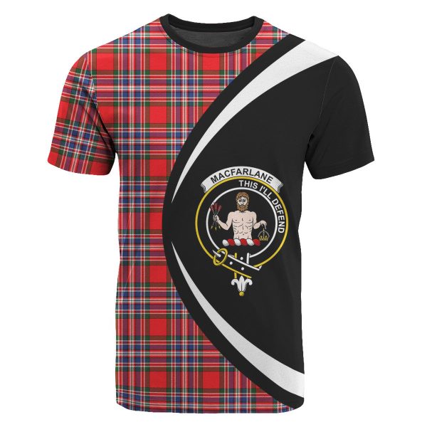 MacFarlane Modern Tartan Crest T-shirt - Circle Style For Sale