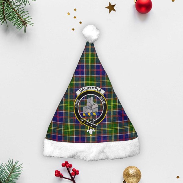 Dalrymple Tartan Crest Christmas Hat Fashion - Image 3