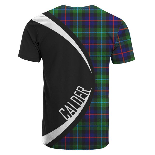 Calder (Calder-Campbell) Tartan Crest T-shirt - Circle Style Online now - Image 2