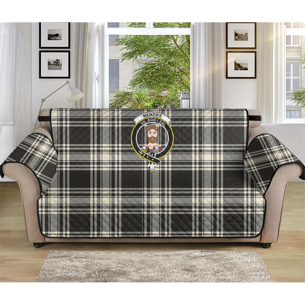 Menzies Black & White Ancient Tartan Crest Sofa Protector Online Sale - Image 3
