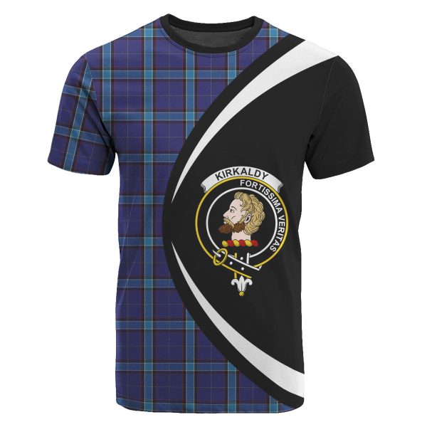 Kirkaldy Tartan Crest T-shirt - Circle Style For Sale