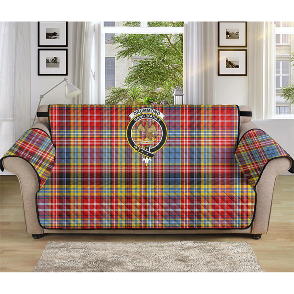 Drummond of Strathallan Tartan Crest Sofa Protector Discount - Image 3