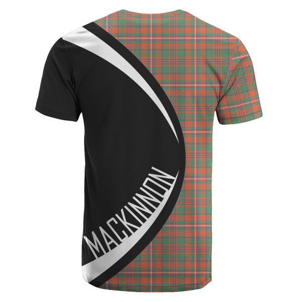 MacKinnon Ancient Tartan Crest T-shirt - Circle Style For Discount - Image 2