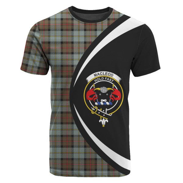 MacLeod of Harris Weathered Tartan Crest T-shirt - Circle Style Online